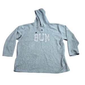 Vintage 2000s BUM Equipment Stitched Logo Streetwear Fashion Y2K Grey Fleece